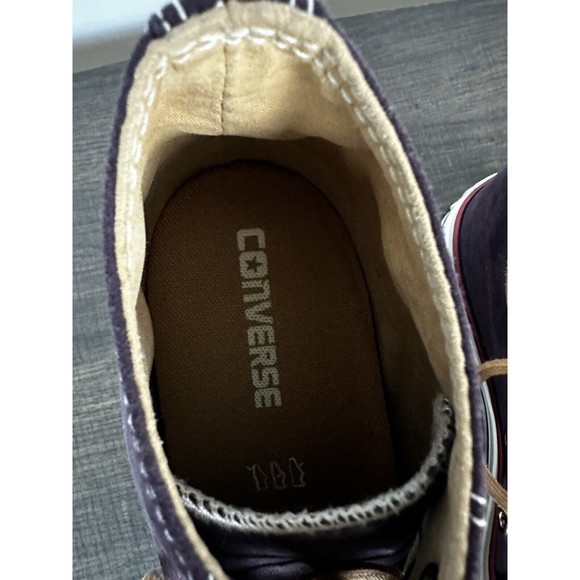 Converse Women's Size 10 Chuck‎ Taylor All Star Lux Hi High Hidden Heel Purple - Picture 6 of 10